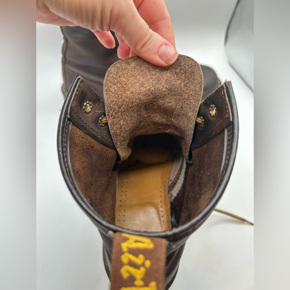 RARE Vintage 90s Dr Martens Brown Boots Made in England Doc Martens Sz 10 AW004 - Picture 14 of 16